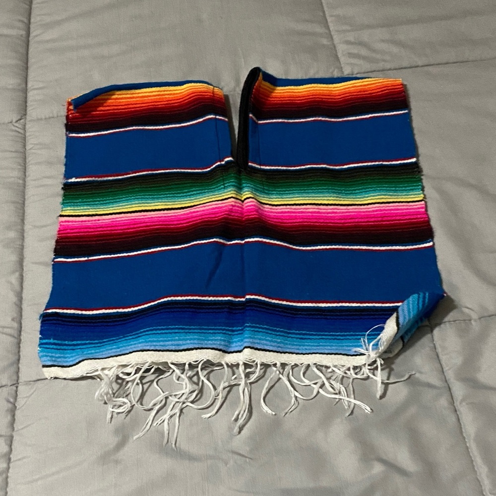 Colorful Striped Poncho